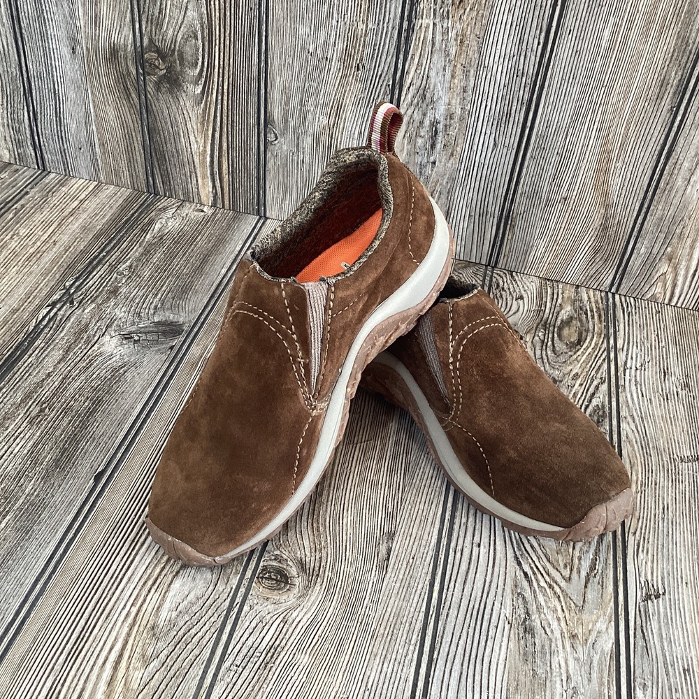 Merrell Womens Era Moc Vibram Loafer Comfort Brown Suede Slip On Shoes Size 5.5